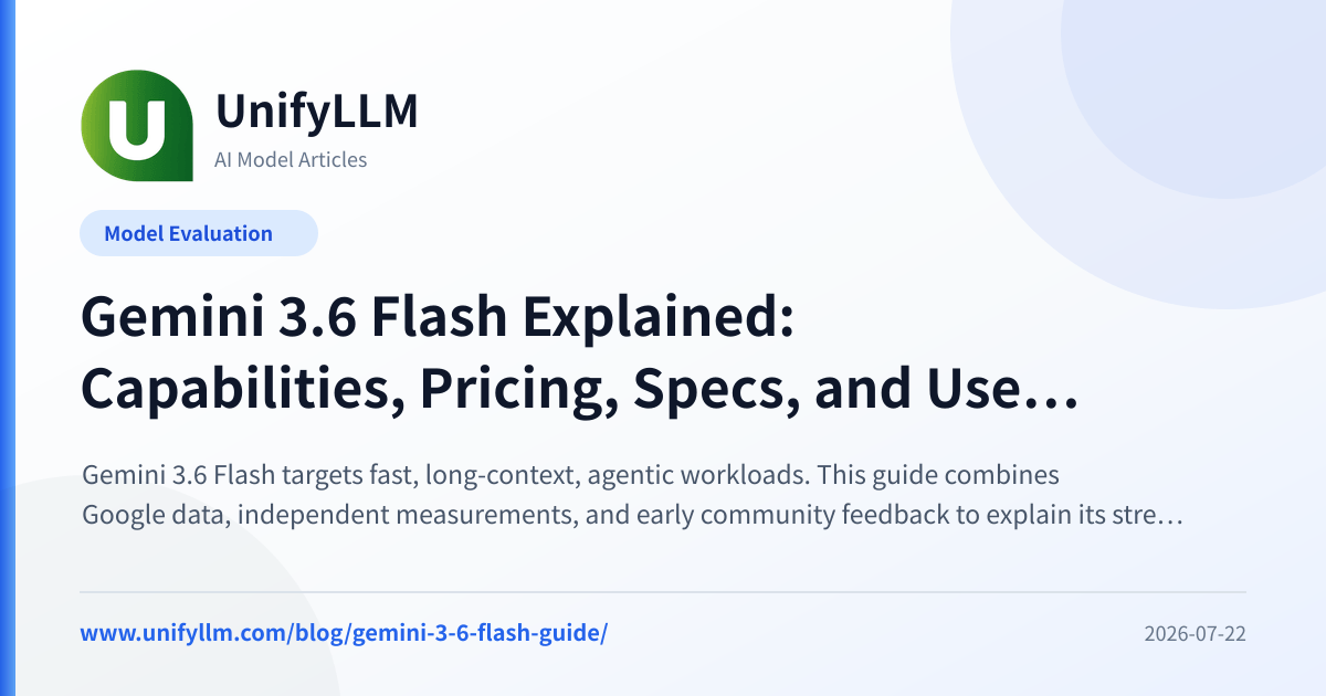 Gemini 3.6 Flash: Pricing, Specs, Benchmarks, and Reviews